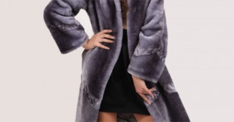 Mouton fur coat.